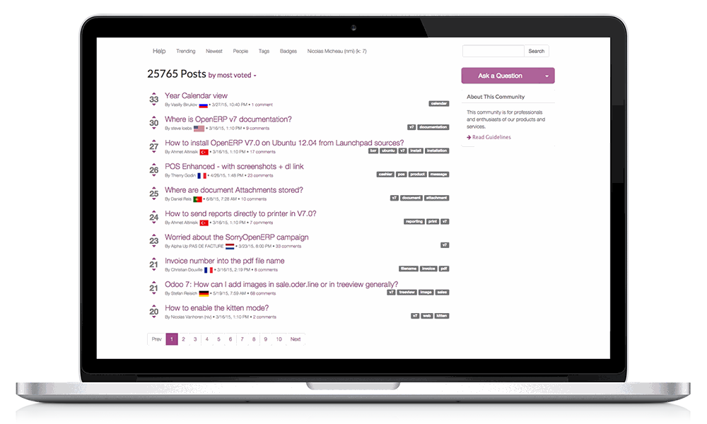 Texte Odoo et bloc d'image